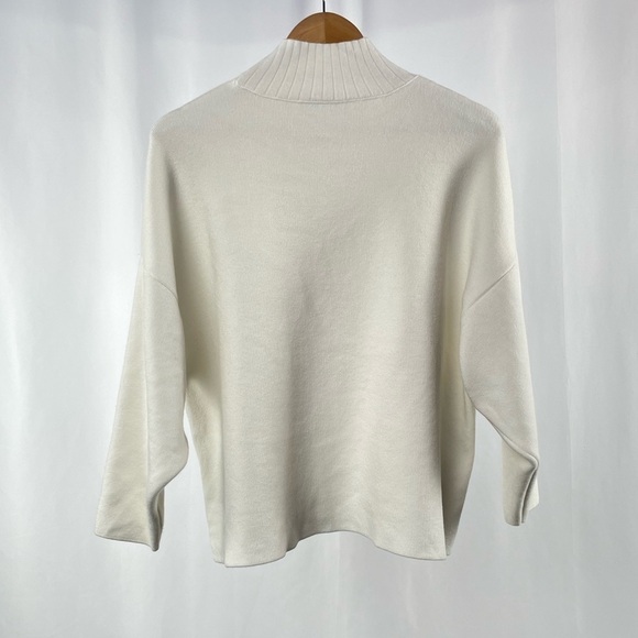 Zara Soft High Neck Sweater in Ivory Size Small - Picture 8 of 11